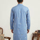 Men’s Traditional Thread Embroidered Kurta & Dupatta ( 65KO D 5549Blue )
