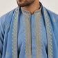 Men’s Traditional Thread Embroidered Kurta & Dupatta ( 65KO D 5549Blue )