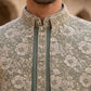 Men’s Kurta Pyjama with Embroidered Waistcoat ( 65KPWCS 5476Green )