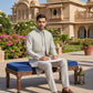 Men’s Kurta Pyjama with Embroidered Waistcoat ( 65KPWCS 5476Grey )