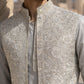Men’s Kurta Pyjama with Embroidered Waistcoat ( 65KPWCS 5476Grey )