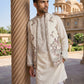 Silk Blend Kurta with Pyjama & Waistcoat ( 65KPWCS 5480White )