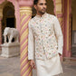 Cotton Blend Kurta Set with Designer Waistcoat ( 65KPWCS 5481White )