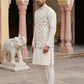 Cotton Blend Kurta Set with Designer Waistcoat ( 65KPWCS 5481White )