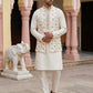 Cotton Blend Kurta Set with Designer Waistcoat ( 65KPWCS 5481White )