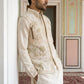 Cotton Kurta with Pyjama & Waistcoat ( 65KPWCS 5491Beige )