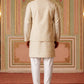 Cotton Kurta with Pyjama & Waistcoat ( 65KPWCS 5491Beige )