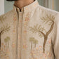 Cotton Kurta with Pyjama & Waistcoat ( 65KPWCS 5491Beige )