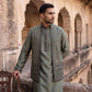 Silk Blend Embroidered Kurta Pyjama & Waistcoat Set