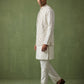 Silk Blend Embroidered Kurta Pyjama & Waistcoat Set