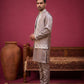 Men's Silk Blend Embroidered Nehru Jacket with Kurta & Pyjama Set ( 65KPWCS 5561Bronze ) [FF] [H-12]