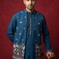 Japanese Fabric Embroidered Kurta & Waistcoat Set ( 65KPWCS MC 5620Peacock )