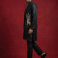 Silk Blend Embroidered Kurta Waistcoat Set ( 65KPWCS MC 5621Black )