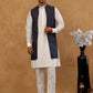 Jacquard Woven Silk Blend Waistcoat with Kurta Set ( 65KPWCS 592W W 4175 Brown )