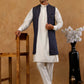 Jacquard Woven Silk Blend Waistcoat with Kurta Set ( 65KPWCS 592W W 4175 Brown )