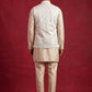Men Woven Nehru Jacket With Kurta Set ( 65KPWC 5586BG 4180White )