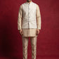Men Woven Nehru Jacket With Kurta Set ( 65KPWC 5586BG 4180White )
