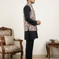 Men Embroidered Ethnic Nehru Jacket with Kurta & Pyjama Set ( 65KPWC 5586B 4164Black )