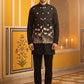 Embroidered Nehru Jacket With Kurta Pyjama Set ( 65KPWC 5586B 4181Black )