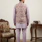 Men Embroidered Ethnic Nehru Jacket with Kurta & Pyjama Set ( 65KPWC 5586L 4164Peach )
