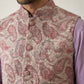 Men Embroidered Ethnic Nehru Jacket with Kurta & Pyjama Set ( 65KPWC 5586L 4164Peach )
