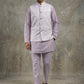 Men Woven Nehru Jacket With Kurta Set ( 65KPWC 5586L 4180Lavender )