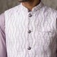 Men Woven Nehru Jacket With Kurta Set ( 65KPWC 5586L 4180Lavender )