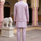 Embroidered Nehru Jacket With Kurta Pyjama Set ( 65KPWC 5586L 4181Lavender )