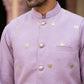 Embroidered Nehru Jacket With Kurta Pyjama Set ( 65KPWC 5586L 4181Lavender )
