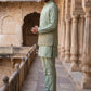 Embroidered Nehru Jacket With Kurta Pyjama Set ( 65KPWC 5586P 4181Pista )