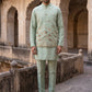 Embroidered Nehru Jacket With Kurta Pyjama Set ( 65KPWC 5586P 4181Pista )