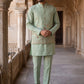 Embroidered Nehru Jacket With Kurta Pyjama Set ( 65KPWC 5586P 4181Pista )