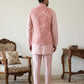 Men Printed Cotton Blend Nehru Jacket with Kurta Set ( 65KPWC 5586Pe 4158Peach )