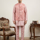 Men Printed Cotton Blend Nehru Jacket with Kurta Set ( 65KPWC 5586Pe 4158Peach )