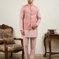 Men Printed Cotton Blend Nehru Jacket with Kurta Set ( 65KPWC 5586Pe 4158Peach )