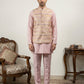 Men Cotton Blend Woven Nehru Jacket with Kurta Set ( 65KPWC 5586Pe 4161Peach )