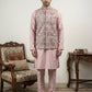 Men Embroidered Ethnic Nehru Jacket with Kurta & Pyjama Set ( 65KPWC 5586Pe 4164Peach )