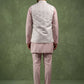 Men Woven Nehru Jacket With Kurta Set ( 65KPWC 5586Pe 4180Peach )