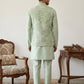 Men Printed Cotton Blend Nehru Jacket with Kurta Set ( 65KPWC 5586Pi 4158Pista )