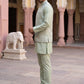 Jacquard Woven Nehru Jacket With Kurta Set ( 65KPWC 5586Pi 4184Pista )