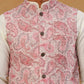 Men Embroidered Ethnic Nehru Jacket with Kurta & Pyjama Set ( 65KPWC 5586W E 4164 Peach )