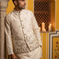 Embroidered Nehru Jacket With Kurta Pyjama Set ( 65KPWC 5586W 4182White )