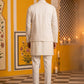 Embroidered Nehru Jacket With Kurta Pyjama Set ( 65KPWC 5586W 4182White )