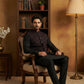 Men's Velvet Nehru Jacket With Solid Kurta Pyjama. ( 65KPWC 592B 4151Purple )