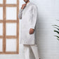 Men’s Silk Blend Ethnic Embroidered Kurta Pyjama (65KP P 5329 Silver ) [FF] [B-1-2]