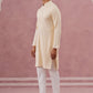 Viscose Rayon Traditional Embroidered Kurta Pyjama (65KP P 5330 Beige ) [FF] [1-1-9]