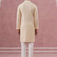 Viscose Rayon Traditional Embroidered Kurta Pyjama (65KP P 5330 Beige ) [FF] [1-1-9]
