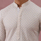 Viscose Rayon Traditional Embroidered Kurta Pyjama (65KP P 5330 Grey ) [FF] [1-1-9]