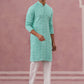 Sequin-Embellished Rayon Embroidered Kurta Pyjama (65KP P 5331 Green ) [FF] [O-6]