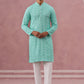 Sequin-Embellished Rayon Embroidered Kurta Pyjama (65KP P 5331 Green ) [FF] [O-6]